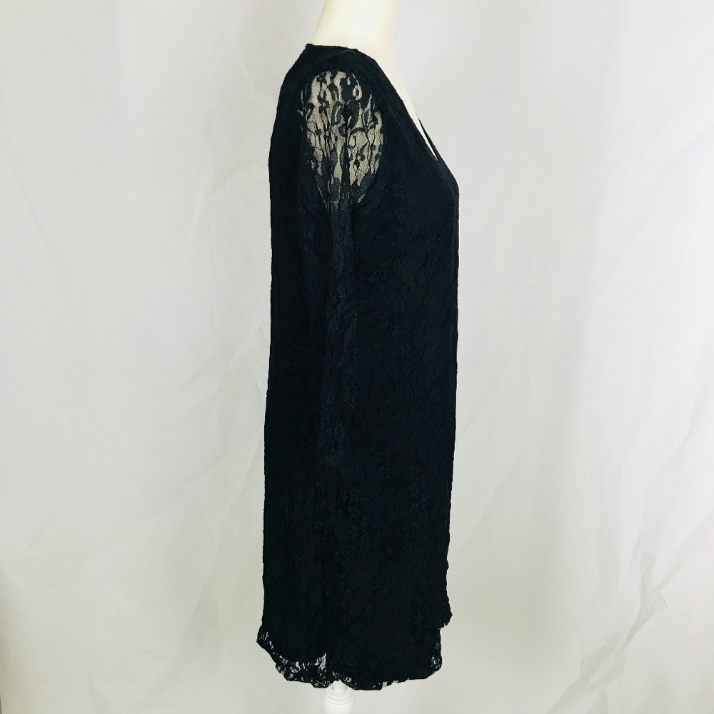 MaCherie Black Lace 3/4 Sleeve Maternity Dress - Picture 7 of 8